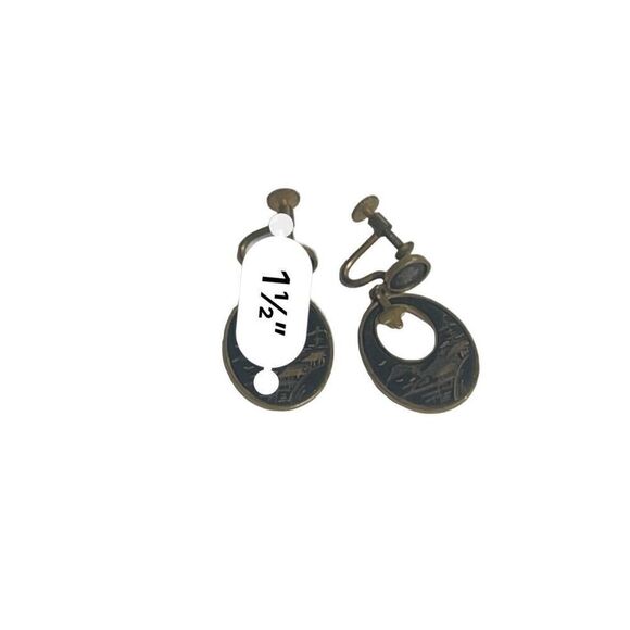 JAPAN Damascene Japanese Screw Earrings - Picture 4 of 9
